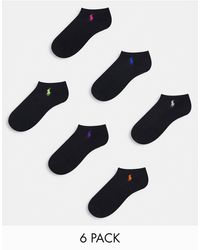Polo Ralph Lauren - – 6er-pack knöchelhohe sneaker-füßlinge - Lyst