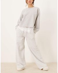 Gina Tricot - Sweatpant Met Lage Taille En Trekkoord - Lyst