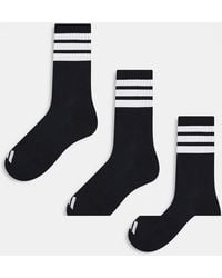 adidas Originals - Adidas Training Essentials 3 Stripe Crew Socks - Lyst