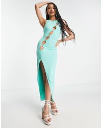 SIMMI - Simmi - Asymmetrische Maxi-jurk Met Dijsplit En Uitsnijding - Lyst