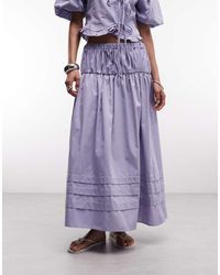 Reclaimed Vintage - Western Cowgirl Midi Skirt With Pintucks - Lyst