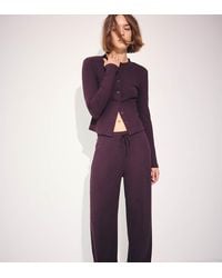 Stradivarius - Petite Soft-touch Ribbed Trousers - Lyst