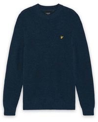 Lyle & Scott - Mid Knits Static Marl Crew Neck Jumper - Lyst