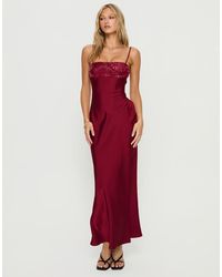 Princess Polly - Engracia Satin Sequin & Bead Detail Cami Square Neck Maxi Dress - Lyst