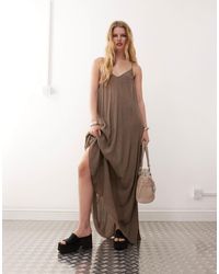 Weekday - Floaty Crepe Maxi Cami Dress - Lyst