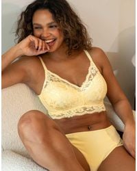 Pour Moi - Love To Lounge Lace And Modal Rib Non-Wired Bra B-G - Lyst