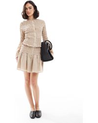 ASOS - Shirred Drop Waist Mini Skirt - Lyst