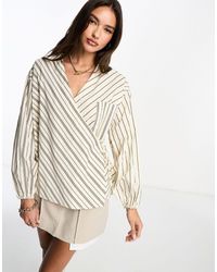 Object - Wrap Front Shirt - Lyst