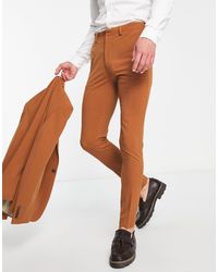 ASOS - Pantaloni da abito super skinny color tabacco - Lyst