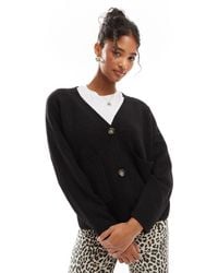 Vero Moda - Boxy Knitted Cardigan With Pockets - Lyst