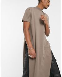 ASOS Relaxed Extreme Longline Turtle Neck - Multicolour