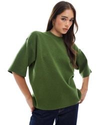 ASOS - – strukturiertes oversize-t-shirt aus strick - Lyst