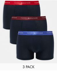 Tommy Hilfiger - Signature Essential 3 Pack Trunk With Metallic Coloured Waistband - Lyst
