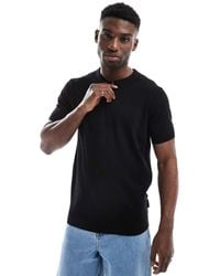 French Connection - French Connection Short Sleeve Knitted Zip Polo Shirt - Lyst