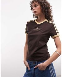 adidas Originals - Three Stripe T-shirt With Central Retro Logo - Lyst