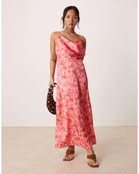 Vila - – camisole-maxikleid aus satin - Lyst