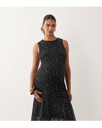 Mama.licious - Mamalicious Maternity Sleeveless Mesh Midi Dress - Lyst