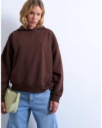 TOPSHOP - Sudadera Marrón Con Capucha Ultimate De - Lyst