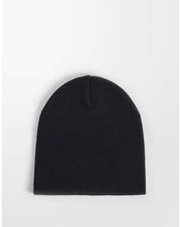 ASOS - Jersey-rippstrick-mütze mit totenkopf - Lyst