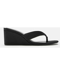 Pull&Bear - Sandali Con Tacco Alto Neri Con Zeppa - Lyst