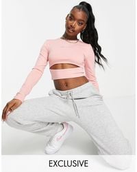 Missguided - Msgd Co-ord Layering Top With Cut Outs - Lyst