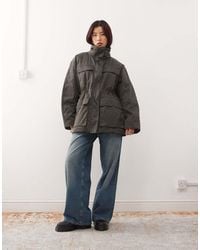 Weekday - Padded Jacket With Cinched Waist And Utility Pockets - Lyst