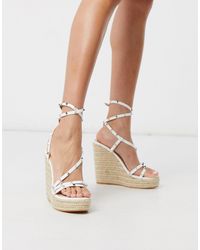 Public Desire Белые Эспадрильи С Заклепками -белый