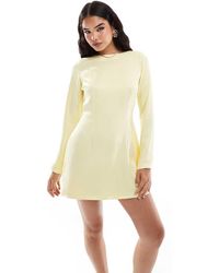 ASOS - Satin Mini Dress With Angel Sleeves - Lyst