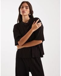 ONLY - Boxy Plisse Top Co-ord - Lyst