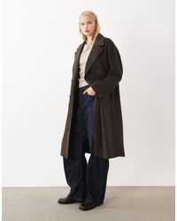 Mango - Wool Mix Double Breasted Midi Coat - Lyst