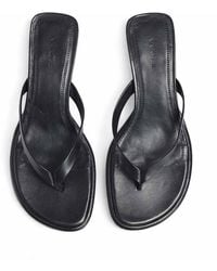 NA-KD - Leather Flip Flop Heels - Lyst