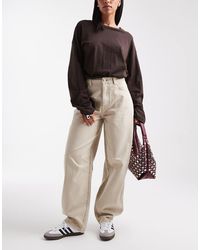 Miss Selfridge - Vaqueros De Pernera Barrel Con De -Blanco - Lyst