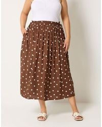 Yours Clothing - Polka Dot Midi Skirt - Lyst