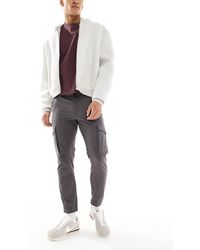 Jack & Jones - Pantalones Cargo Grises Con Bajos Ajustados De Intelligence - Lyst