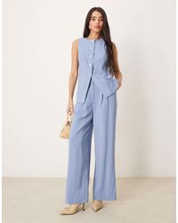 Nobody's Child - Wide Leg Tailored Trousers Co-ord - Lyst