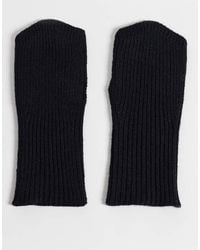 ASOS - Guanti Senza Dita Neri Con Palmo Riscaldato - Lyst