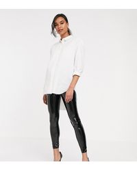 ASOS Legging en vinyle recouvrant le ventre - Noir