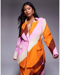ASOS - Curve Co-ord Single Breasted Tailored Suit Blazer - Lyst