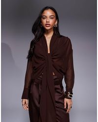 ASOS - Asos X The Sourced Collection Shirt With Tie Detail - Lyst