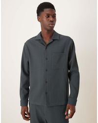 ASOS - Co-ord Relaxed Revere Plisse Shirt - Lyst