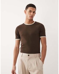 ASOS - Muscle Fit Ringer T-shirt With Contrast Tipping - Lyst