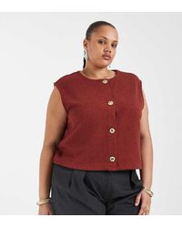 ONLY - Canotta Scuro Con Bottoni - Lyst