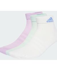 adidas Originals - Pack De 3 Pares De Calcetines Tobilleros De Color Blanco, Ciruela Empolvado Y Menta Cushioned Sportswear De -Morado - Lyst