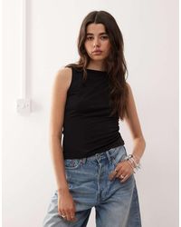 Weekday - Strappy Boat Neck Top - Lyst