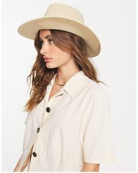 ASOS - Straw Fedora Hat With Black Band And Size Adjuster - Lyst