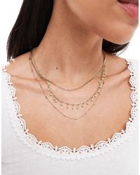 Accessorize - Bead And Chain Multirow Necklace - Lyst