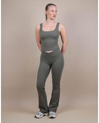 SIMMI - Soft Touch Ruched Front Flared Leggings - Lyst