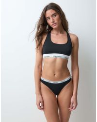 Calvin Klein - Modern Logo Low Rise Thong - Lyst