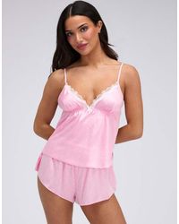 Boux Avenue - Kaya Satin Short Cami Set Polka Dot Top And Shorts Nightwear - Lyst