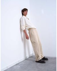 TOPMAN - Straight Fit Seersucker Trackies - Lyst